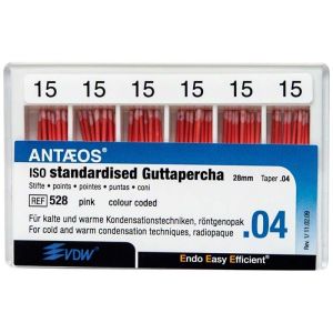 Штифты гуттаперчевые конусные 04 №15 (60шт),VDW