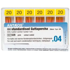 Штифты гуттаперчевые конусные 04 №20 (60шт),VDW