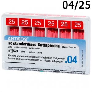 Штифты гуттаперчевые конусные 04 №25 (60шт),VDW