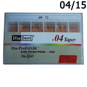Штифты гуттаперчевые конусные .04 №15 (60шт), DiaDent