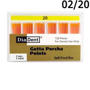 Штифты гуттаперчевые .02 №20 (120шт), DiaDent