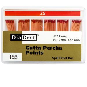 Штифты гуттаперчевые .02 №25 (120шт), DiaDent
