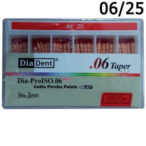 Штифты гуттаперчевые конусные .06 №25 (60шт), DiaDent