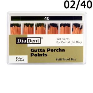 Штифты гуттаперчевые .02 №40 (120шт), DiaDent