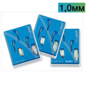 Штифты стекловолоконные Easy Post 1,0мм синие и зеленые - набор 24 шт, Maillefer