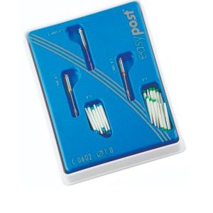 Штифты стекловолоконные Easy Post 1,0мм синие и зеленые - набор 24 шт, Maillefer