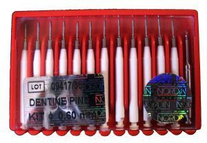 Штифты титановые парапульпарные 0,6мм 12 шт.+ 1 раз. H.Nordin (Швейцария)