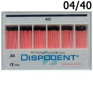 Штифты гуттаперчевые конусные 04 №40 (60шт), Dispodent