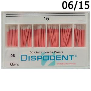Штифты гуттаперчевые конусные 06 №15 (60шт), Dispodent