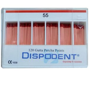 Штифты гуттаперчевые 02 №55 (120шт), Dispodent
