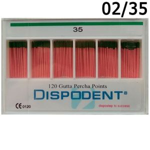 Штифты гуттаперчевые 02 №35 (120шт), Dispodent