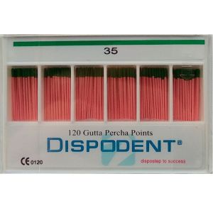 Штифты гуттаперчевые 02 №35 (120шт), Dispodent