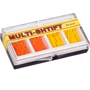 Беззольные штифты Multi-Shtift ассорти оранжевые-желтые (80шт.), РуДент