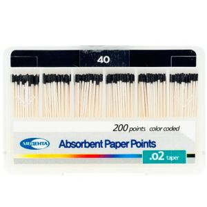 Штифты бумажные .02 №40 (200шт), Meta Biomed