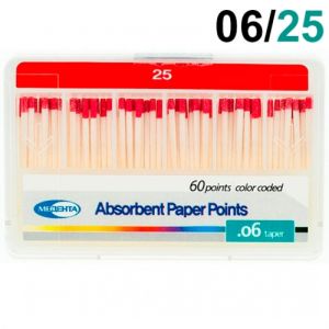 Штифты бумажные конусные .06 №25 (60шт), Meta Biomed