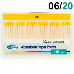 Штифты бумажные конусные .06 №20 (60шт), Meta Biomed