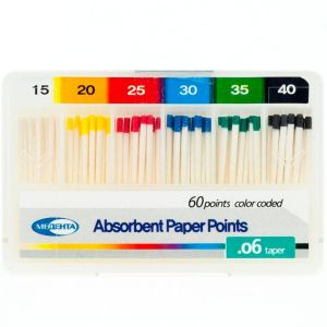 Штифты бумажные конусные .06 №15-40 (60шт), Meta Biomed