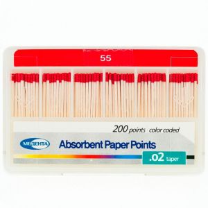 Штифты бумажные .02 №55 (200шт), Meta Biomed