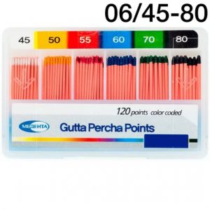 Штифты гуттаперчевые .06 №45-80 (60шт), Meta