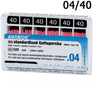 Штифты гуттаперчевые конусные 04 №40 (60шт),VDW