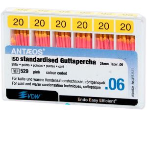 Штифты гуттаперчевые конусные 06 №20 (60шт),VDW