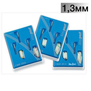 Штифты стекловолоконные Easy Post 1,3мм белые и черные - набор 24 шт, Maillefer