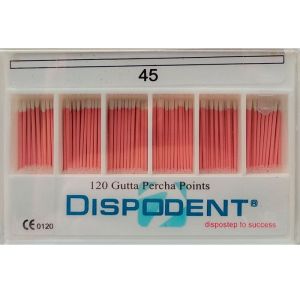 Штифты гуттаперчевые 02 №45 (120шт), Dispodent