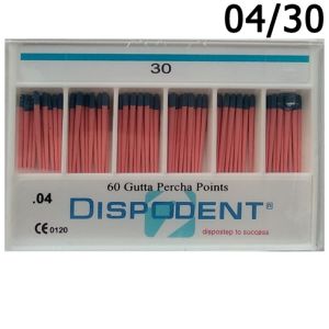 Штифты гуттаперчевые конусные 04 №30 (60шт), Dispodent