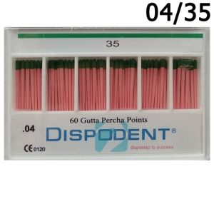 Штифты гуттаперчевые конусные 04 №35 (60шт), Dispodent