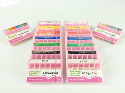 Штифты бумажные SPIDENT размер № 20, конусность 02, 200шт.