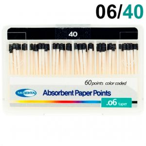 Штифты бумажные конусные .06 №40 (60шт), Meta Biomed
