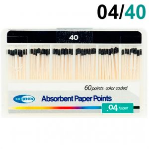 Штифты бумажные конусные .04 №40 (60шт), Meta Biomed