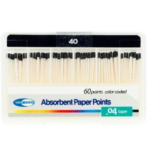 Штифты бумажные конусные .04 №40 (60шт), Meta Biomed