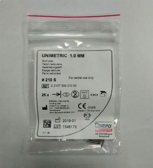 Штифты Unimetric №210/S (0,8 мм) зеленые 25 шт., Maillefer