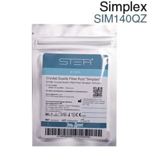 Штифты стекловолоконные, кварцевые Nano Ceramic Post "Simplex" цилидроконические 1,4-0,5-18мм. (10шт.) SIM140QZ. STEA