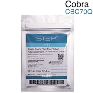Штифты стекловолоконные, кварцевые Crystal Quartz Fiber Post "Cobra" конические, с широкой экстракорональной частью, 1,2-0,7-16мм. (10шт.) CBC70Q. STEA