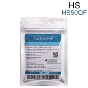 Штифты стекловолоконные, кварцевые Crystal Quartz Fiber Post "HS" конические 1,25-0,5-18мм. (10шт.), с разверткой (дрилью) HS50QF. STEA