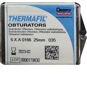Обтураторы Thermafil №35 (25мм) 6 шт, эндодонтические гуттаперчевые, Maillefer