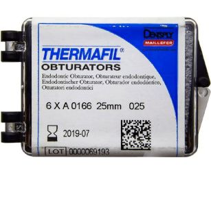 Обтураторы Thermafil №25 (25мм) 30 шт, эндодонтические гуттаперчевые, Maillefer