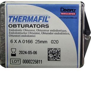 Обтураторы Thermafil №20 (25мм) 6 шт, эндодонтические гуттаперчевые, Maillefer