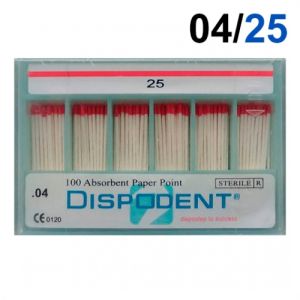 Абсорберы конусные 04 №25 (100шт), Dispodent