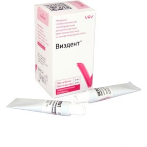 Виэдент-Материал на основе эпоксидной смолы для постоянного пломбирования корневых каналов (паста белая 4 мл, желтая 4 мл.), ВладМиВа