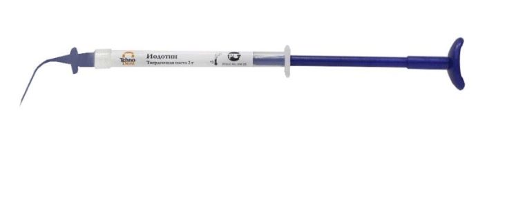 Иодотин эндодонтический-твердеющая паста (2 шприца по 2гр), ТехноДент