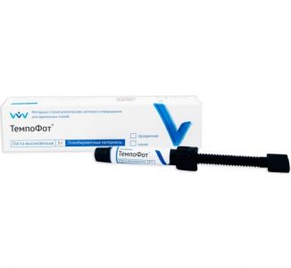 ТемпоФот - синяя паста 3г высоковязкая СВЕТООТВЕРЖДАЕМЫЙ КОМПОЗИТНЫЙ МАТЕРИАЛ ДЛЯ ВРЕМЕННОГО ПЛОМБИРОВАНИЯ, Владмива