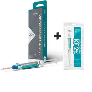 Whiteness HP AutoMixx 35%-клиническое отбеливание на 4 пациентов, (шпр.1,5мл,флакон 2г с раствором-нейтрализатором (маслом) для перекиси 1шт*2г; Светоотверждаемый коффердам TopDam 1шпр*2г.) (Бразилия)