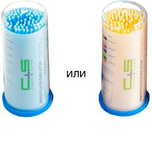 Аппликаторы Clean+Safe №3 Fine (желтый, голубой) 100 шт.