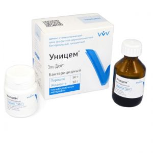 Уницем Бактерицидный (50г.+30г.) цинкфосфатный цемент, ВладМиВа