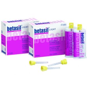 Betasil variolight fast - корригирующий слой (2х50мл, 12 насадок), А-силиконовая слепочная масса, Mueller-Omicron