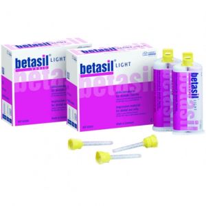 Betasil vario light-корригирующий слой (2х50мл, 12 насадок), А-силиконовая слепочная масса, Mueller-Omicron