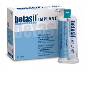 Betasil VARIO IMPLANT (2х50мл, 6 насадок), А-силиконовая слепочная масса, Mueller-Omicron
